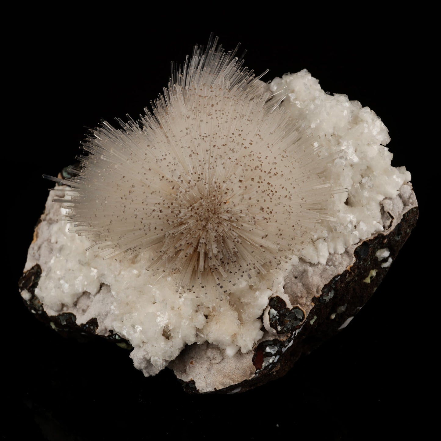 Mesolite on Heulandite Free Standing Natural Mineral Specimen # B 6051 Mesolite Superb Minerals 