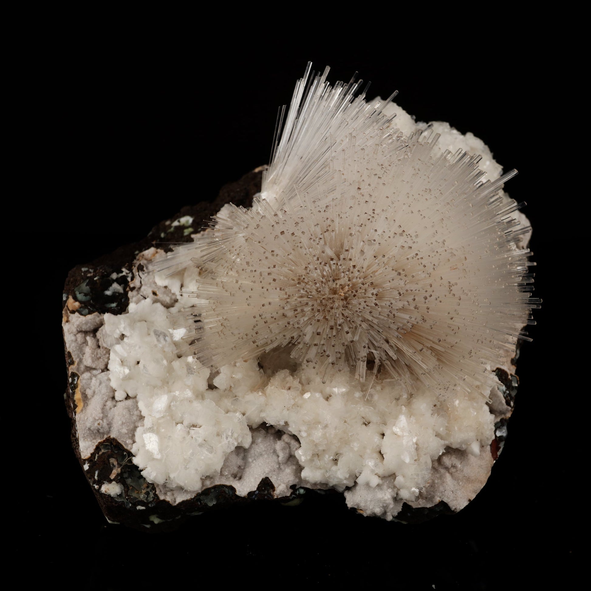 Mesolite on Heulandite Free Standing Natural Mineral Specimen # B 6051 Mesolite Superb Minerals 