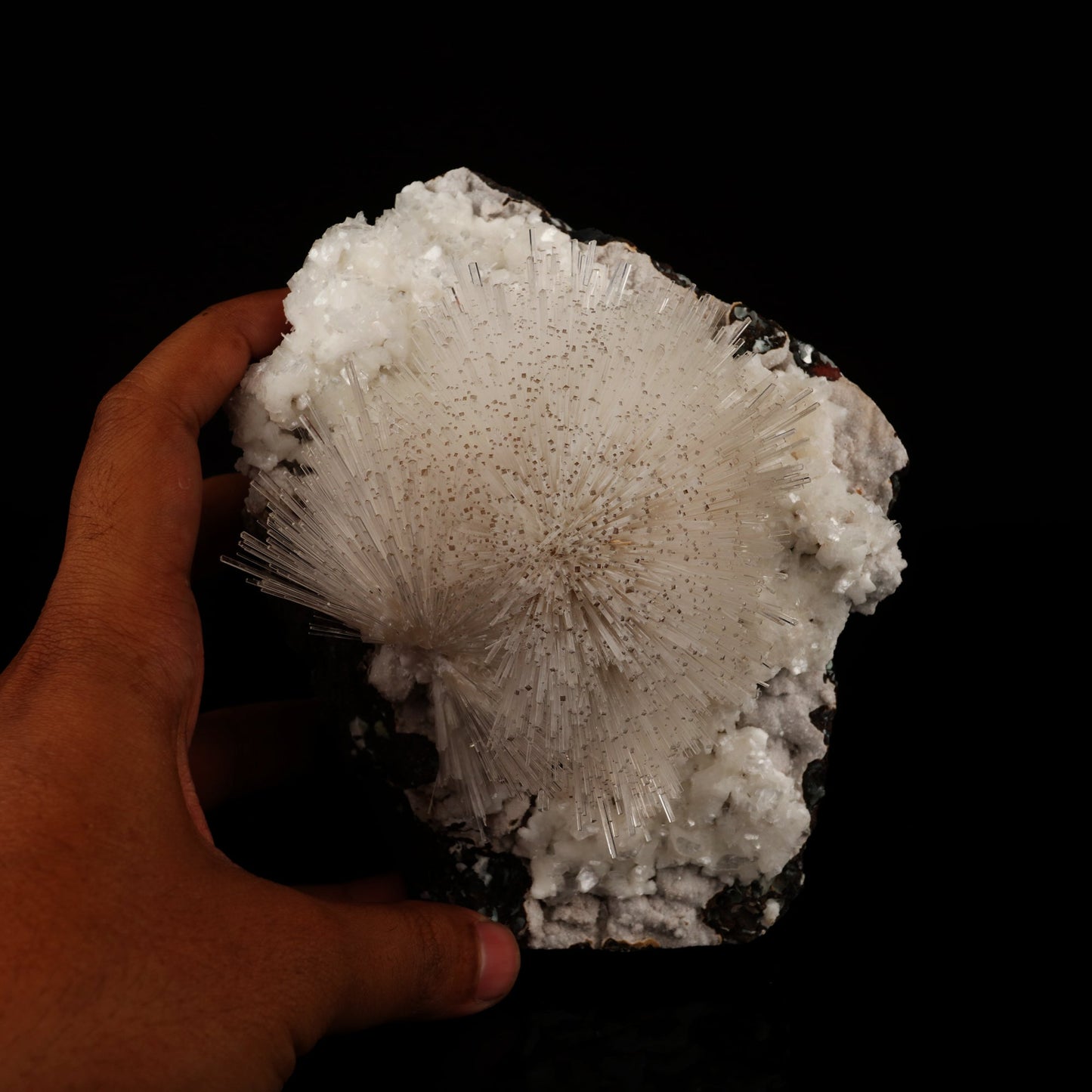 Mesolite on Heulandite Free Standing Natural Mineral Specimen # B 6051 Mesolite Superb Minerals 