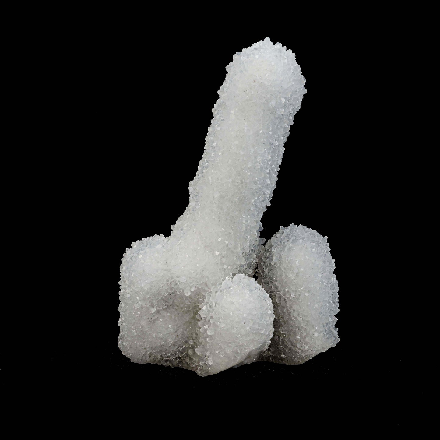 MM Quartz Coral Formation Natural Mineral Specimen # B 4996  https://www.superbminerals.us/products/mm-quartz-coral-formation-natural-mineral-specimen-b-4996  Features:&nbsp;The specimen is made up of drusy milky Quartz that has pseudomorphed following scalenohedral Calcite crystals.The item is crystallised nearly all the way around, with no matrix and only a few small points of attachment, and is thus on the verge of becoming a complete "floater."This type of specimen