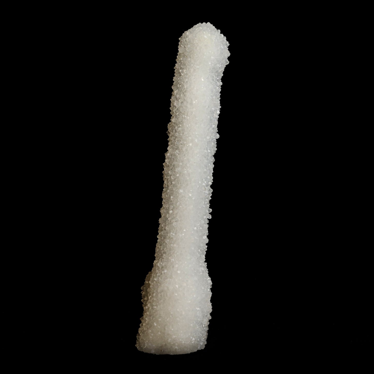 MM Quartz Stalactite Natural Mineral Specimen # B 5029  https://www.superbminerals.us/products/mm-quartz-stalactite-natural-mineral-specimen-b-5029  Features:&nbsp;Natural manufactured MM Quartz Stalactite from Nashik, India.This sculpture is self-standing and will look amazing in any collection, exhibition, or alter. Primary Mineral(s): MM QuartzSecondary Mineral(s): N/AMatrix: N/A 7 Inch x 2 InchWeight : 295 GmsLocality: Nashik, Maharashtra,