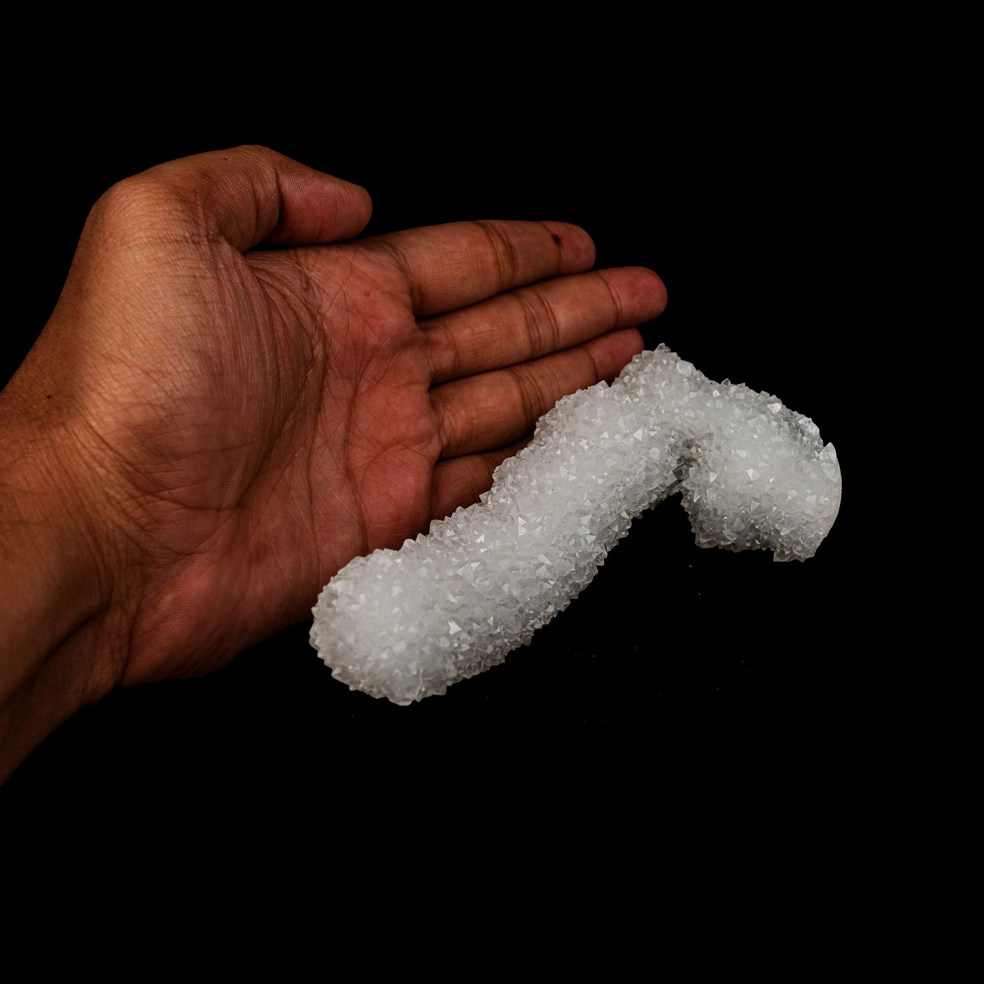 MM Quartz Stalactite Natural Mineral Specimen # B 5271  https://www.superbminerals.us/products/mm-quartz-stalactite-natural-mineral-specimen-b-5271  Features: Natural manufactured MM Quartz Stalactite from Nashik, India.This sculpture is self-standing and will look amazing in any collection, exhibition, or alter. Primary Mineral(s): MM Quartz Secondary Mineral(s): N/AMatrix: N/A 6 Inch x 3 InchWeight : 302 GmsLocality: Nashik, Maharashtra, India