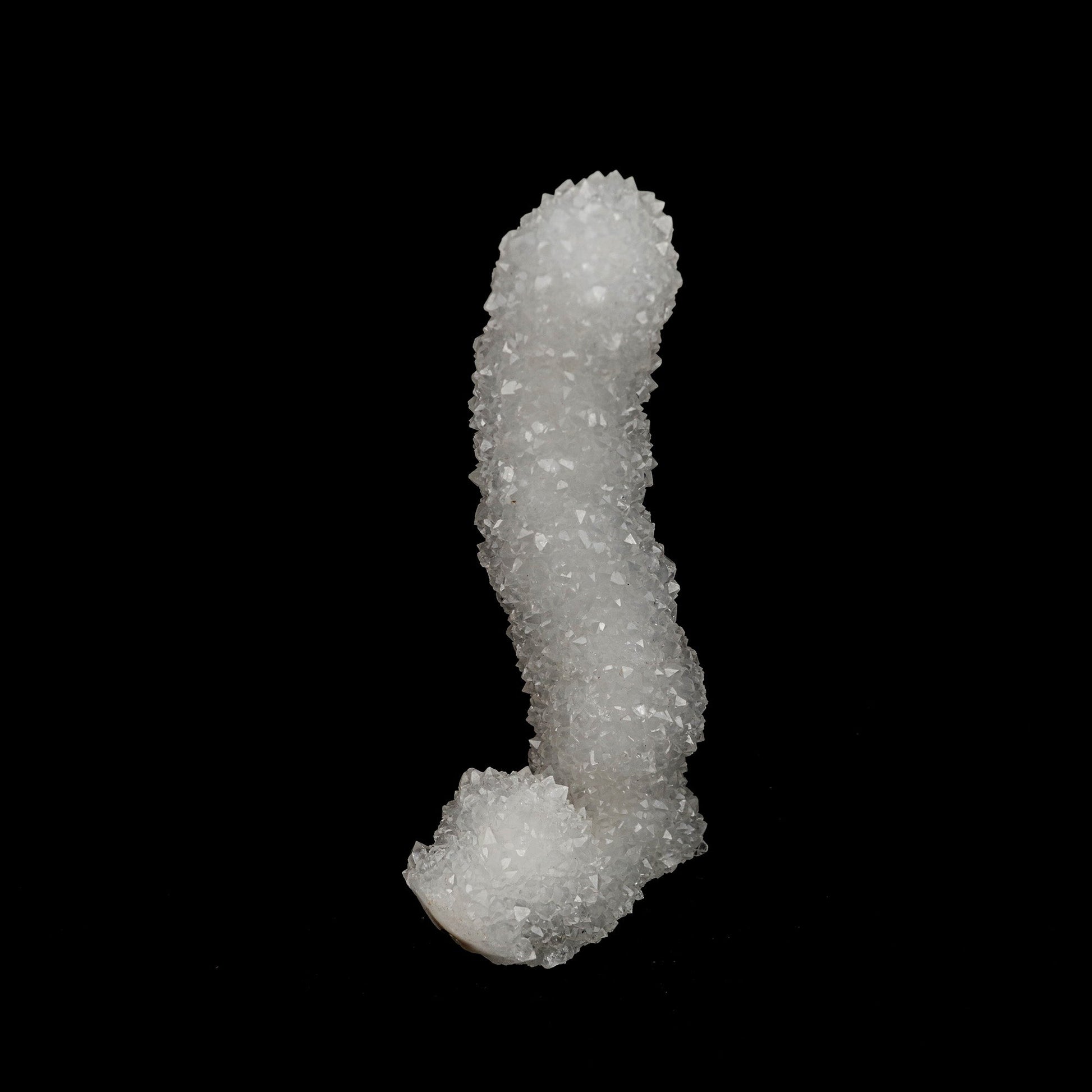 MM Quartz Stalactite Natural Mineral Specimen # B 5271  https://www.superbminerals.us/products/mm-quartz-stalactite-natural-mineral-specimen-b-5271  Features: Natural manufactured MM Quartz Stalactite from Nashik, India.This sculpture is self-standing and will look amazing in any collection, exhibition, or alter. Primary Mineral(s): MM Quartz Secondary Mineral(s): N/AMatrix: N/A 6 Inch x 3 InchWeight : 302 GmsLocality: Nashik, Maharashtra, India