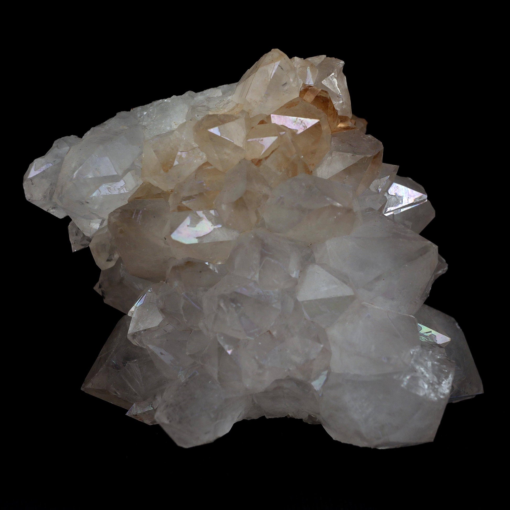 MM Quartz with Rainbow Effect 'Anandalite' Natural Mineral Specimen #…  https://www.superbminerals.us/products/mm-quartz-with-rainbow-effect-anandalite-natural-mineral-specimen-b-4594  Features:Anandalite is mined in India and is also known as Aurora Quartz or Rainbow Quartz. The clusters' tiny tips reflect luminous rainbows that arise on the quartz's surface (as opposed to the internal rainbows that reflect from within in other mineral specimens.) Surface rainbow reflections