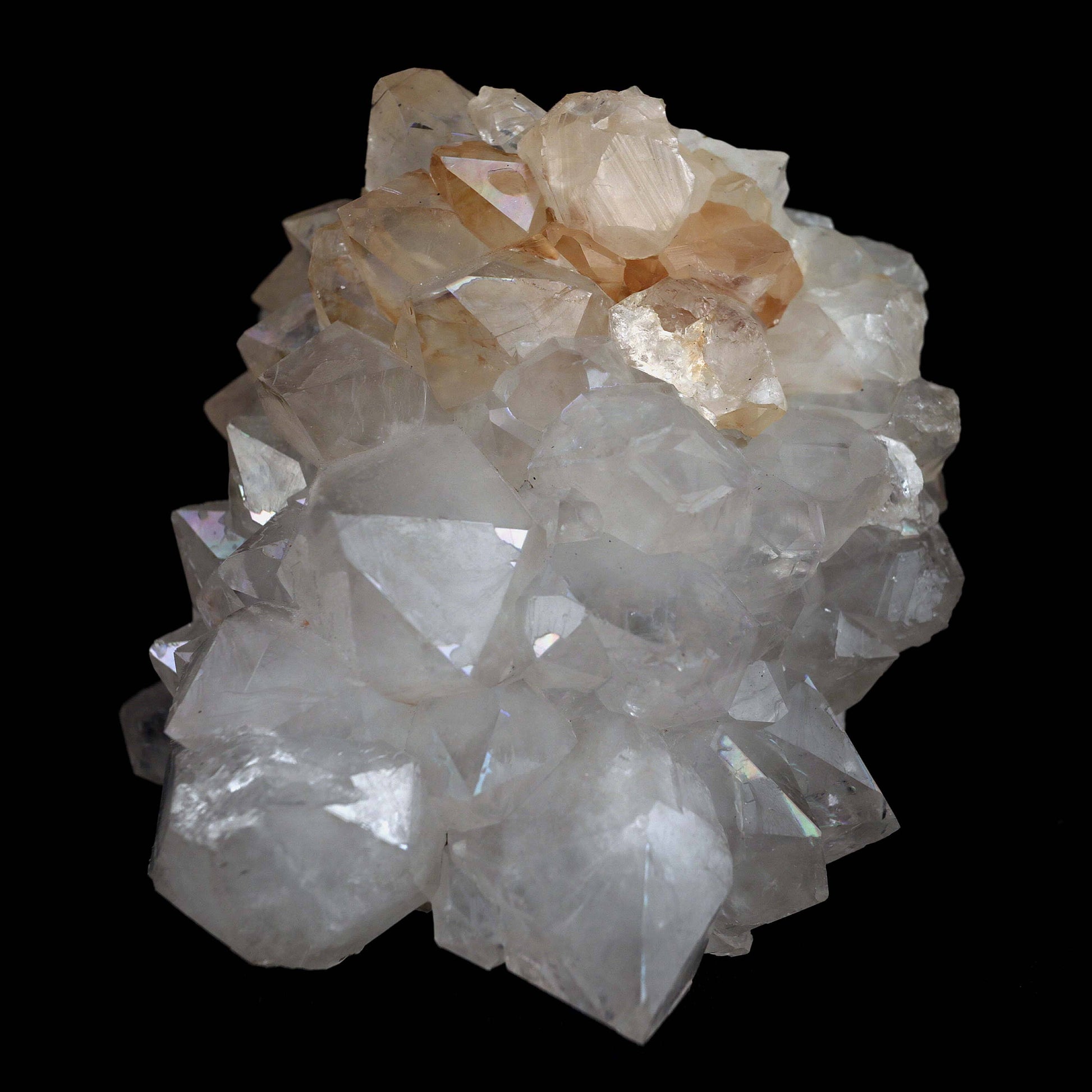 MM Quartz with Rainbow Effect 'Anandalite' Natural Mineral Specimen #…  https://www.superbminerals.us/products/mm-quartz-with-rainbow-effect-anandalite-natural-mineral-specimen-b-4594  Features:Anandalite is mined in India and is also known as Aurora Quartz or Rainbow Quartz. The clusters' tiny tips reflect luminous rainbows that arise on the quartz's surface (as opposed to the internal rainbows that reflect from within in other mineral specimens.) Surface rainbow reflections