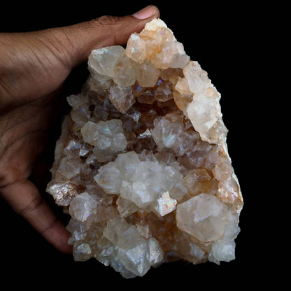 MM Quartz with Rainbow Effect 'Anandalite' Natural Mineral Specimen #…  https://www.superbminerals.us/products/mm-quartz-with-rainbow-effect-anandalite-natural-mineral-specimen-b-4611  Features: Anandalite, commonly known as Aurora Quartz or Rainbow Quartz, is mined in India. The tiny points of the clusters reflect dazzling rainbows that form on the surface of the quartz (as opposed to the internal rainbows that reflect from within in other mineral specimens.) Surface rainbow reflections