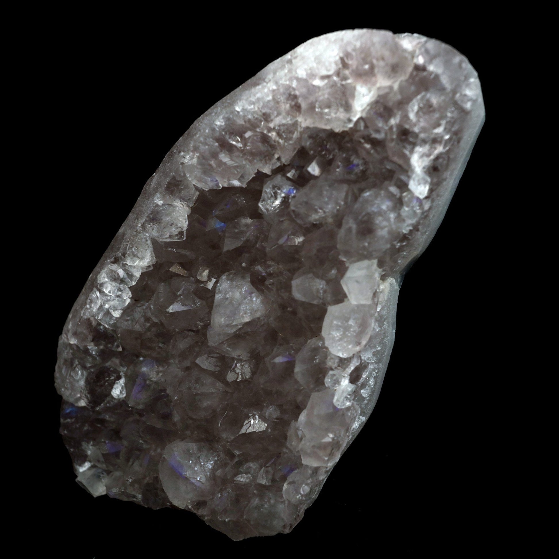 MM Quartz with Rainbow Effect 'Anandalite' Natural Mineral Specimen #…  https://www.superbminerals.us/products/mm-quartz-with-rainbow-effect-anandalite-natural-mineral-specimen-b-4794  Features: Anandalite is also known as Aurora Quartz or Rainbow Quartz, and is mined in India. The tiny little points of the clusters reflect luminescent rainbows that originate on the surface of the quartz (as opposed to the internal rainbows that reflect from within in other mineral specimens.) 