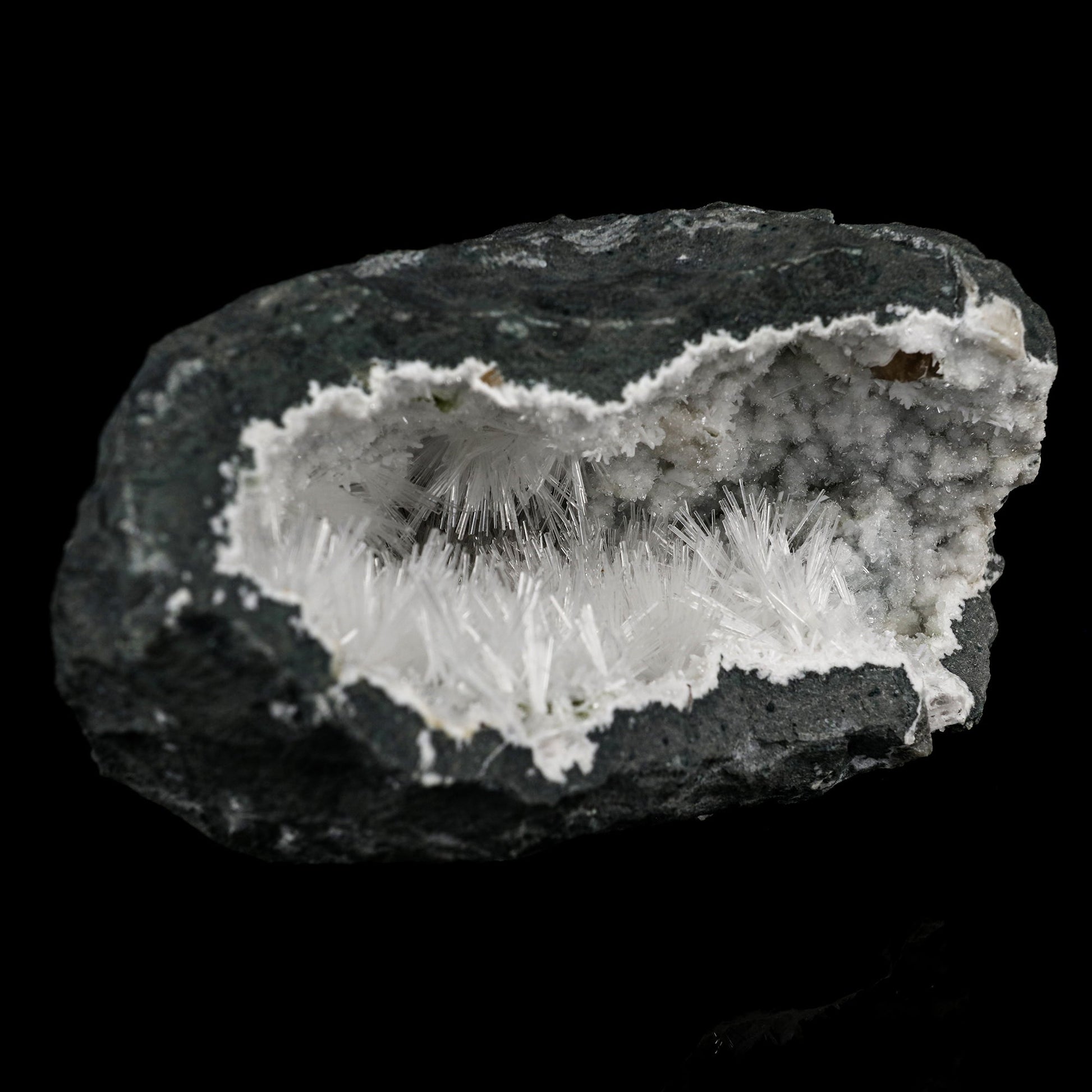 Natrolite Sprays Inside Chalcedony Geode Natural Mineral Specimen # B 5679 Natrolite Superb Minerals 