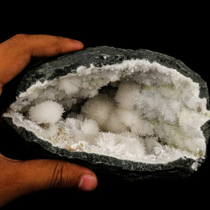 Natrolite Sprays Inside MM Quartz Geode Natural Mineral Specimen # B 5902 Natrolite Superb Minerals 