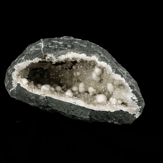 Okenite Big Puffballs Inside Chalcedony Geode Natural Mineral Specimen # B 5863 okenite Superb Minerals 