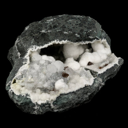 Okenite Big Puffballs with calcite Geode Natural Mineral Specimen # B 6195 Okenite Superb Minerals 