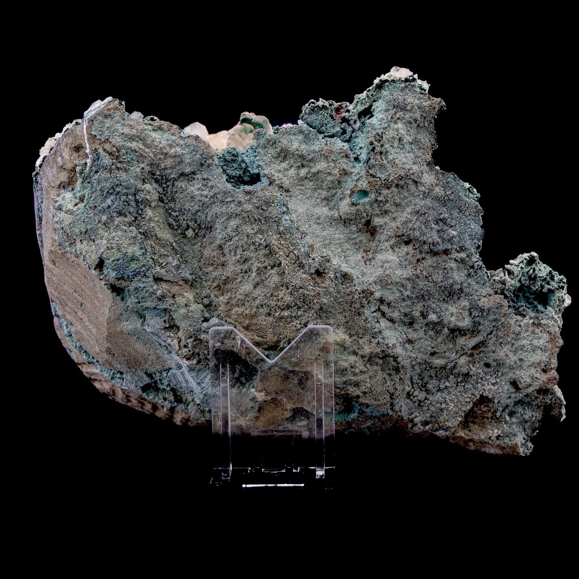 One time find of bright orange crystals with Unusual growth of Green Marshy Apophyllite - #C6 Stilbite Superb Minerals 