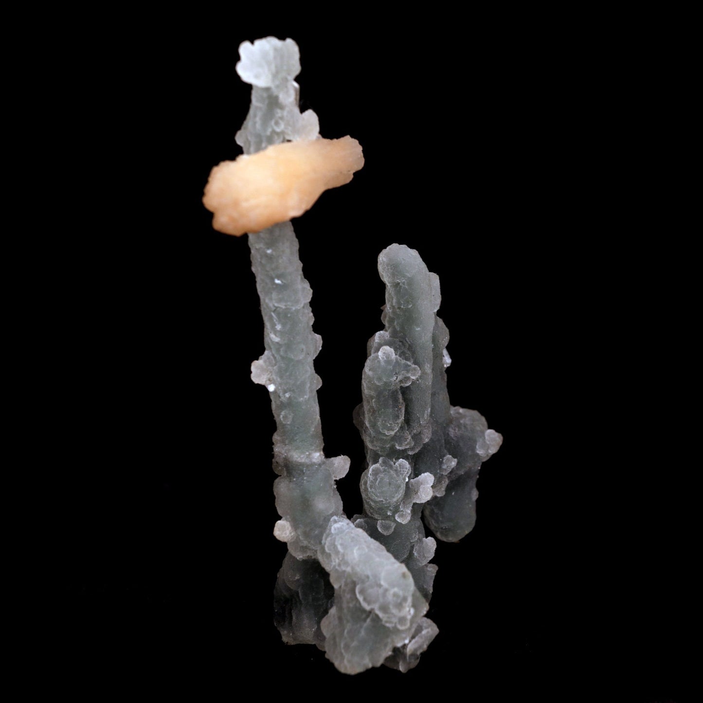 Pink Stilbite on Chalcedony Stalactite Natural Mineral Specimen # B 4833 Stilbite Superb Minerals 