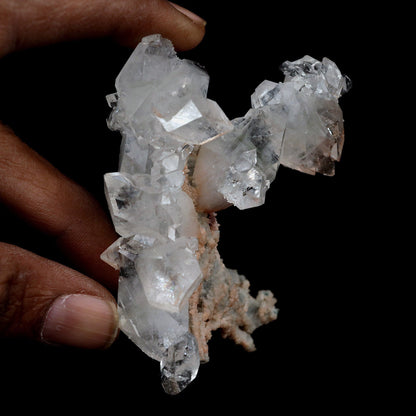 Pointed Apophyllite with Stilbite On Chalcedony Natural Mineral # B 4…  https://www.superbminerals.us/products/pointed-apophyllite-with-stilbite-on-chalcedony-natural-mineral-b-4178  Features:Very fine classic Apophyllite specimen with Stilbite on Quartz from the Jalgaon area Deccan Trap flood Basalts. Sharply formed crystals of Apophyllite, displaying strong development of prism and pyramidal faces. Crystals of Apophyllite have pleasing color less gemmy pyramidal areas due to hematite inclusions