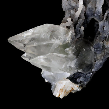 Pointed Calcite Crystal On Chalcedony Coral Formation Natural Mineral Specimen # B 4642 Calcite Superb Minerals 
