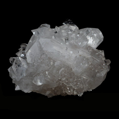 Pointed Clear Apophyllite Crystals on MM Quartz Natural Mineral Specim…  https://www.superbminerals.us/products/pointed-clear-apophyllite-crystals-on-mm-quartz-natural-mineral-specimen-b-4125  Features:This is a beautifully balanced and aesthetic specimen of water clear, transparent Apophyllite. Positioned perfectly in the center of a mass of lustrous Apophyllite crystals, is a large, perfect pyramidal Apophyllite crystal, but to the left is a large rectangular crystal, contrasting two distinct crystal