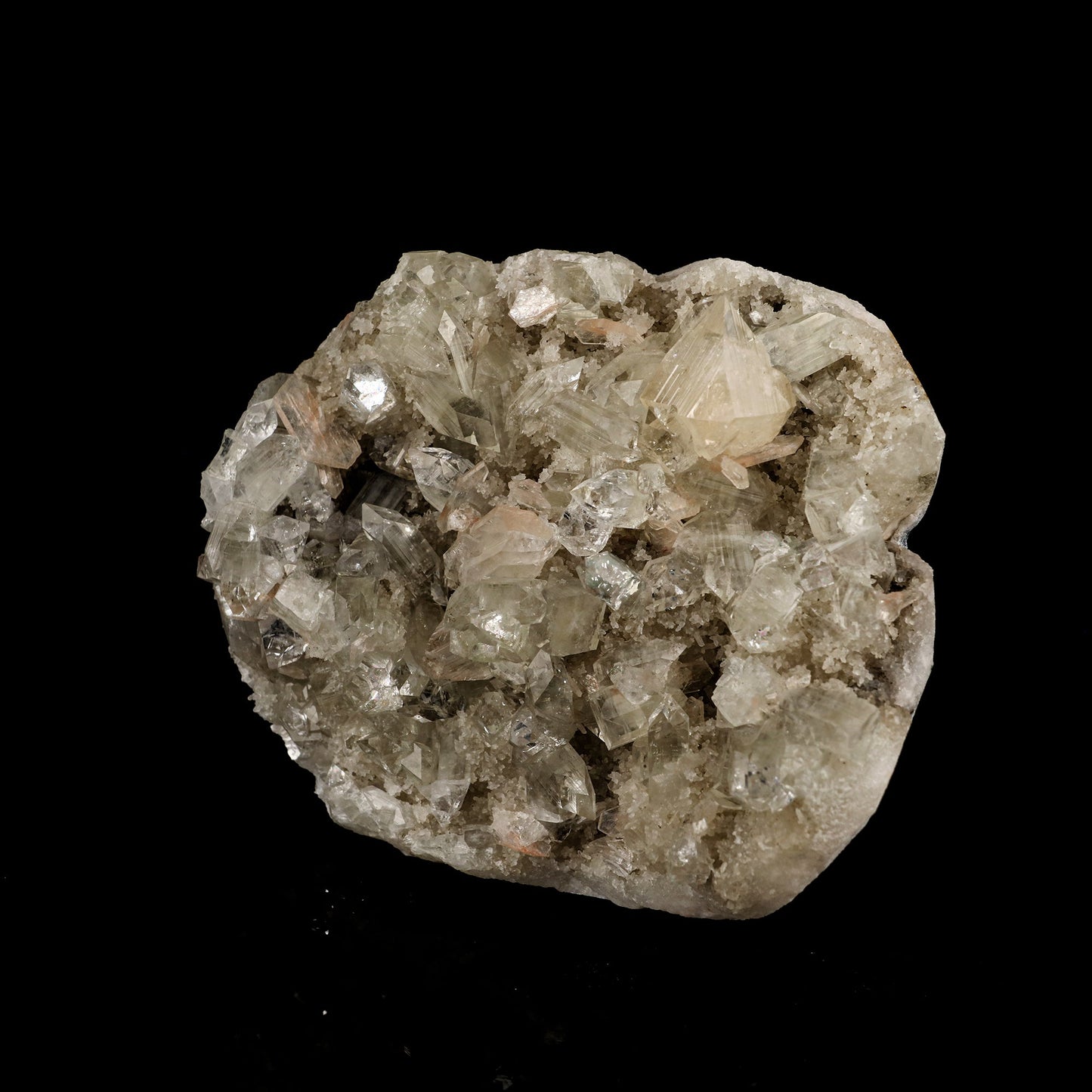 Powellite Fluorescent on Apophyllite Free Standing Natural Mineral Specimen # B 6328 Powellite Superb Minerals 