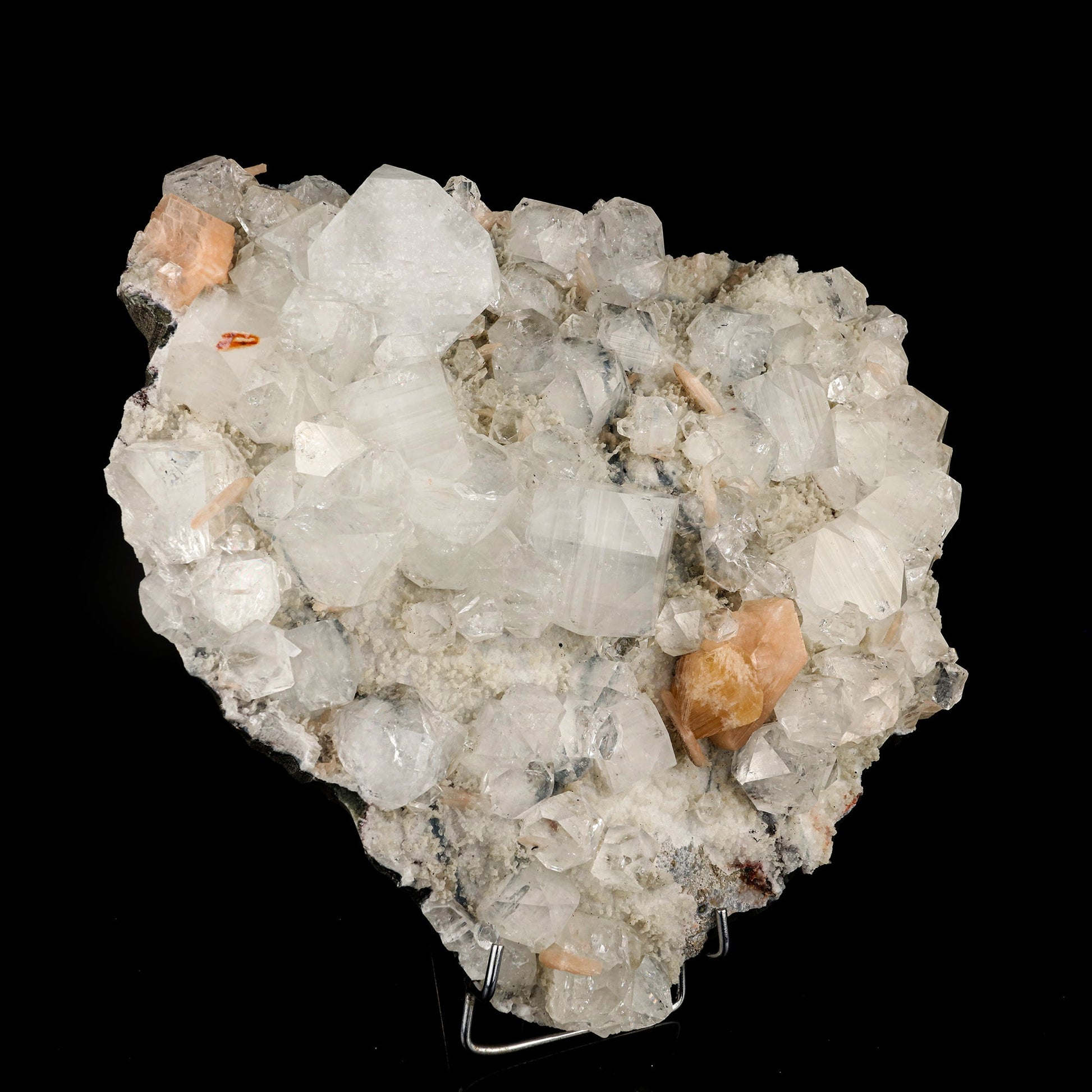 Powellite Fluorescent on Apophyllite Natural Mineral Specimen # B 6332 Powellite Superb Minerals 