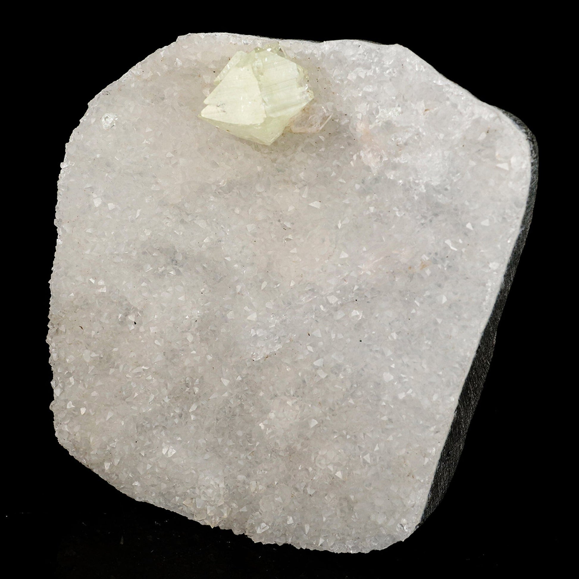 Powellite Fluorescent on MM Quartz Free Standing Natural Mineral Specimen # B 6598 Powellite Superb Minerals 