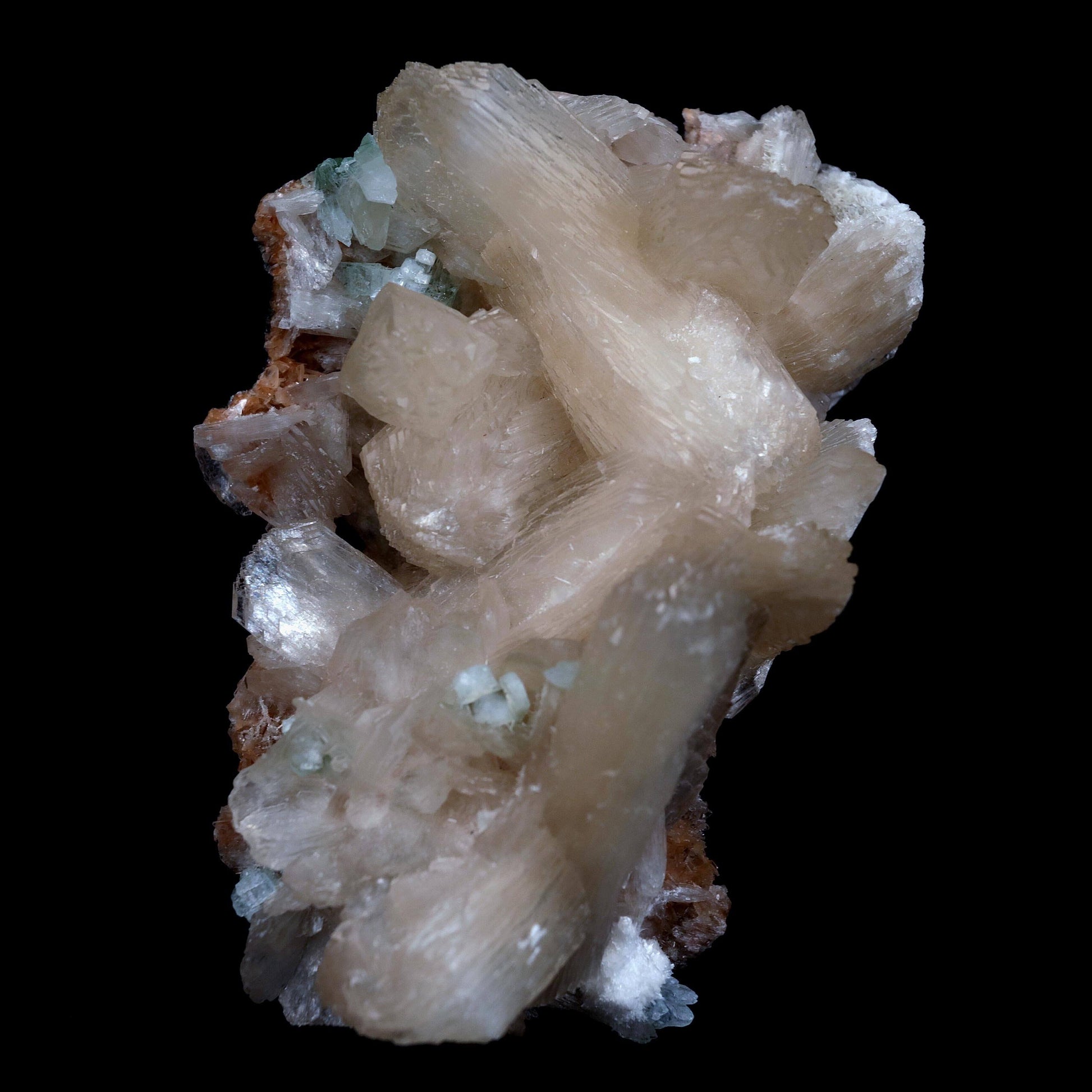 Powellite with Stilbite Rare Find fluorescent Natural Mineral Specimen…  https://www.superbminerals.us/products/powellite-with-stilbite-rare-find-fluorescent-natural-mineral-specimen-b-4631  Features: Elegant and adorable miniature powellite and stilbite from recent finds at Jalgaon. The sharp textbook, dipyramidal, pleasing straw-yellow powellite crystal has high luster, excellent translucence, and striking gem corners with etched frosted white faces. The crystal is beautifully set on pearlescent 