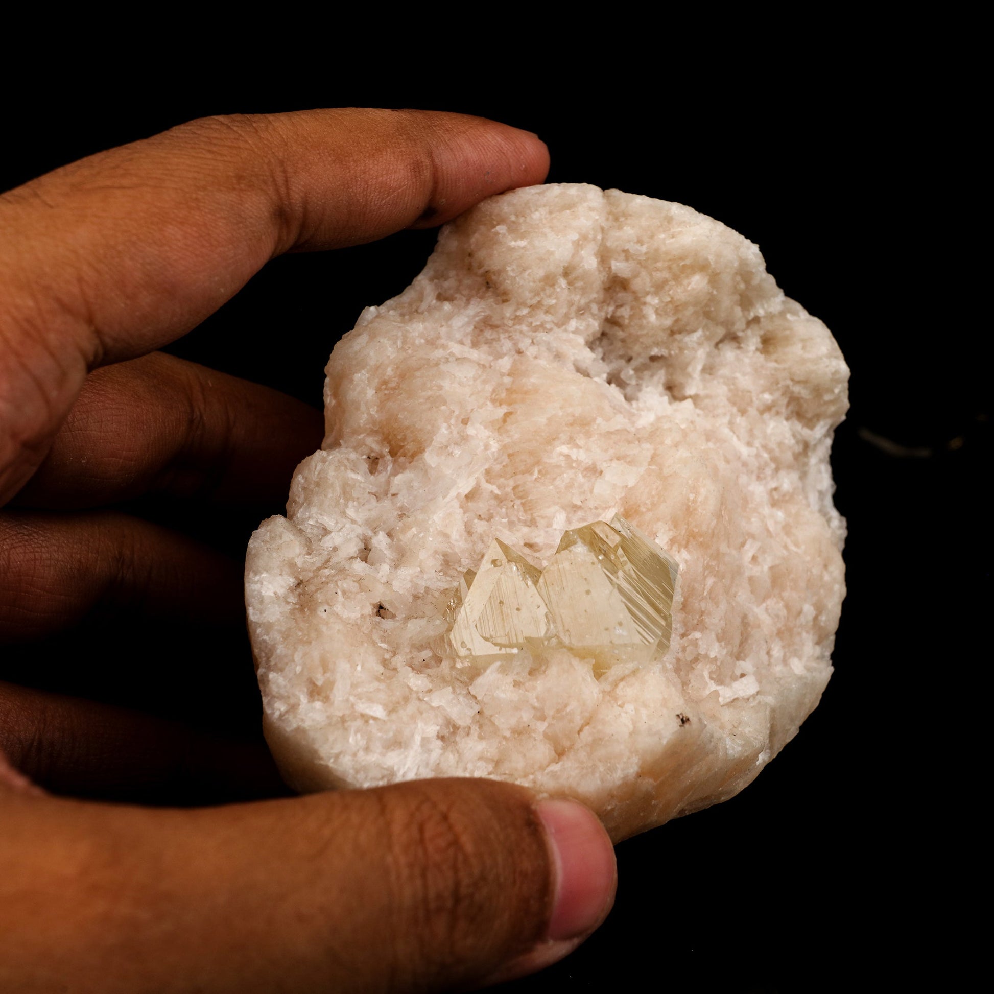 Powellite with Stilbite Rare Find Natural Mineral Specimen # B 5654 Pentagonite Superb Minerals 