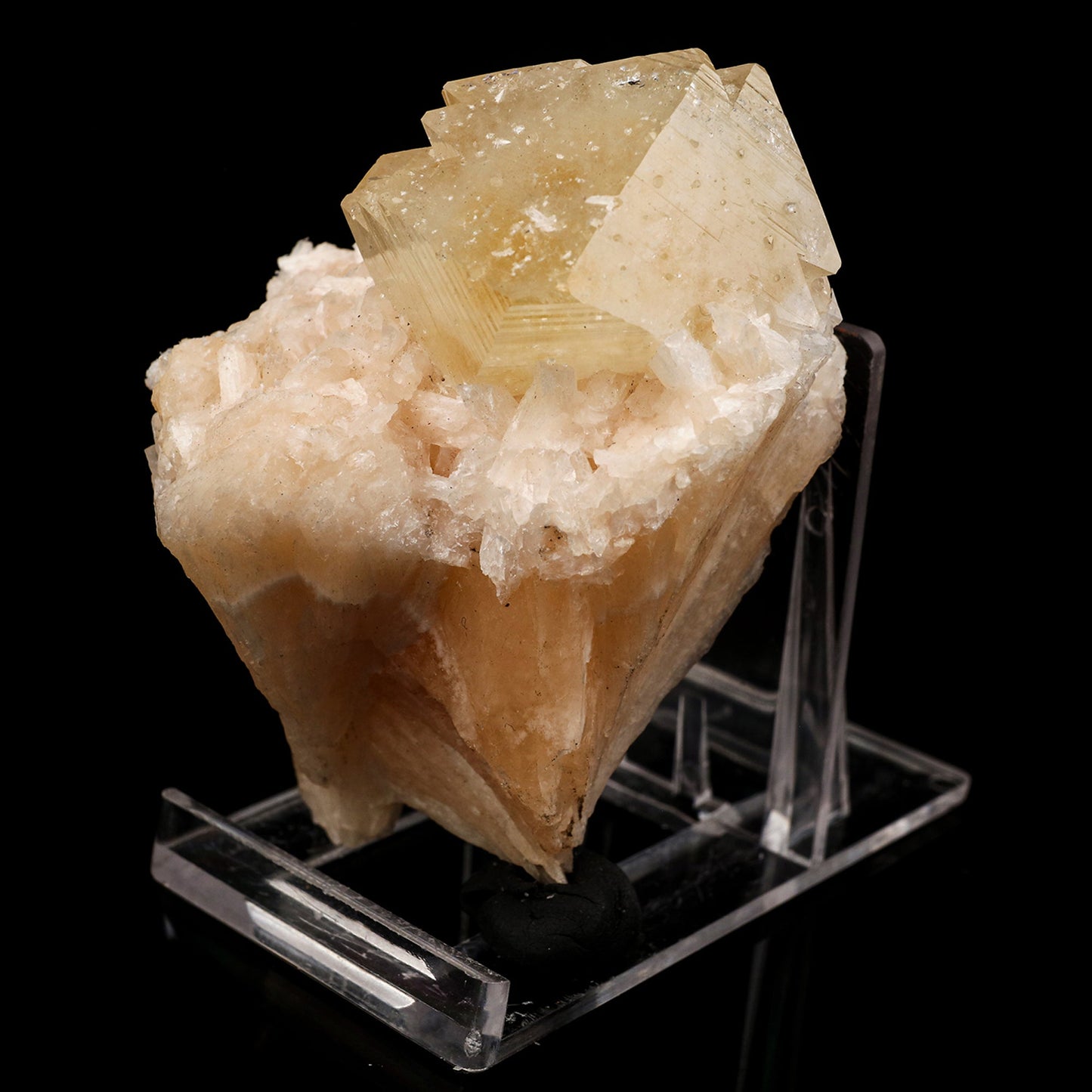 Powellite with Stilbite Rare Find Natural Mineral Specimen # B 5662 Powellite Superb Minerals 