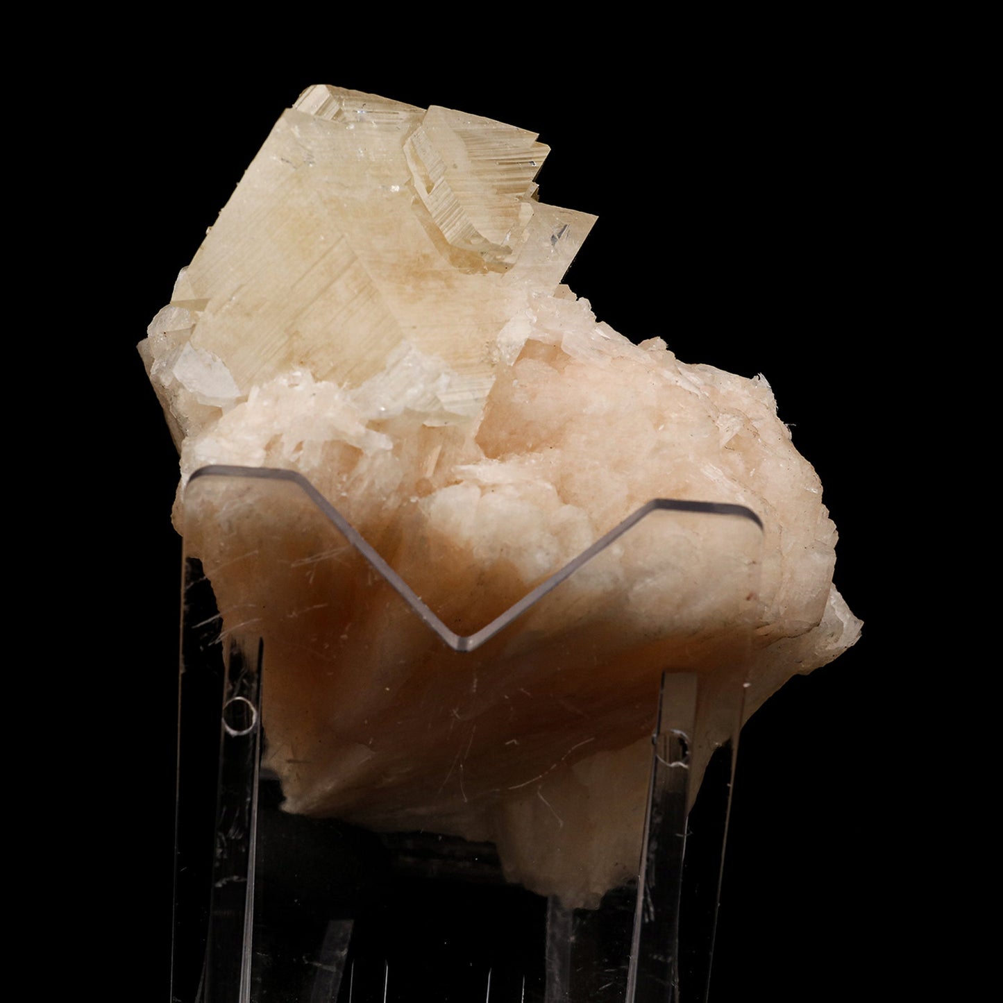 Powellite with Stilbite Rare Find Natural Mineral Specimen # B 5662 Powellite Superb Minerals 
