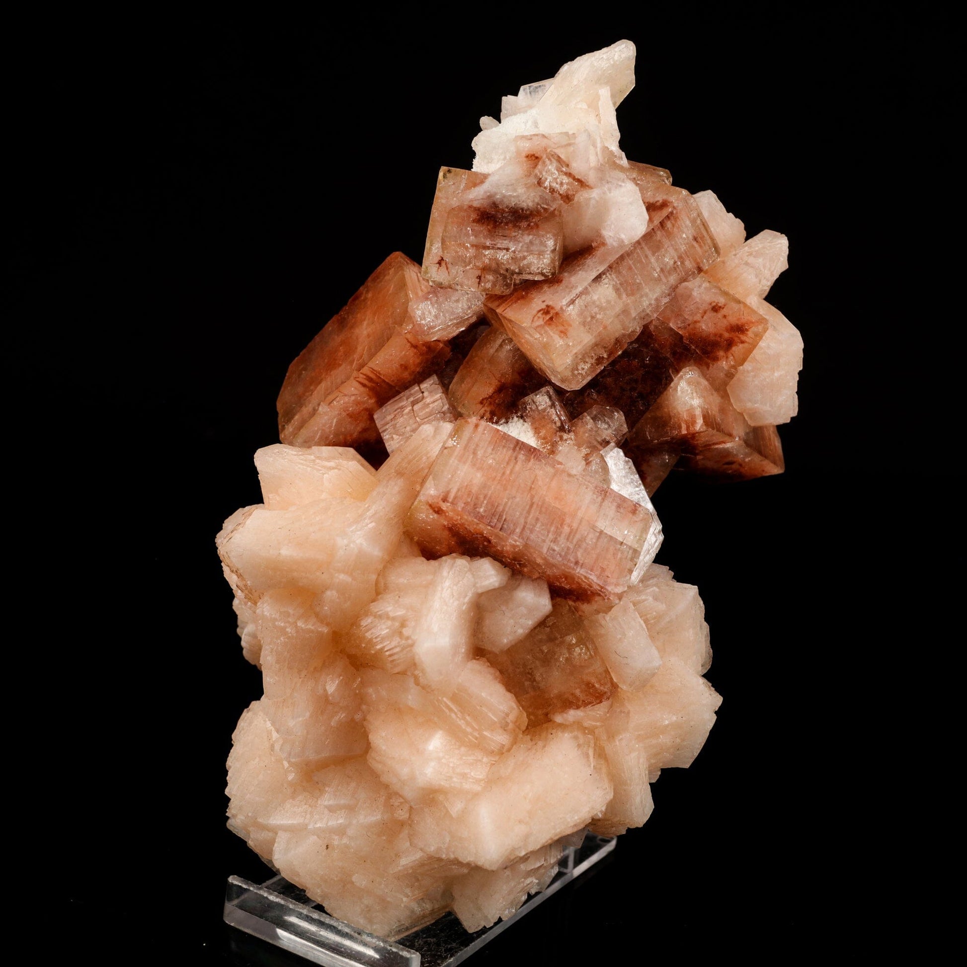 Red Apophyllite Cube With Stilbite Natural Mineral Specimen # B 6569 Apophyllite Superb Minerals 