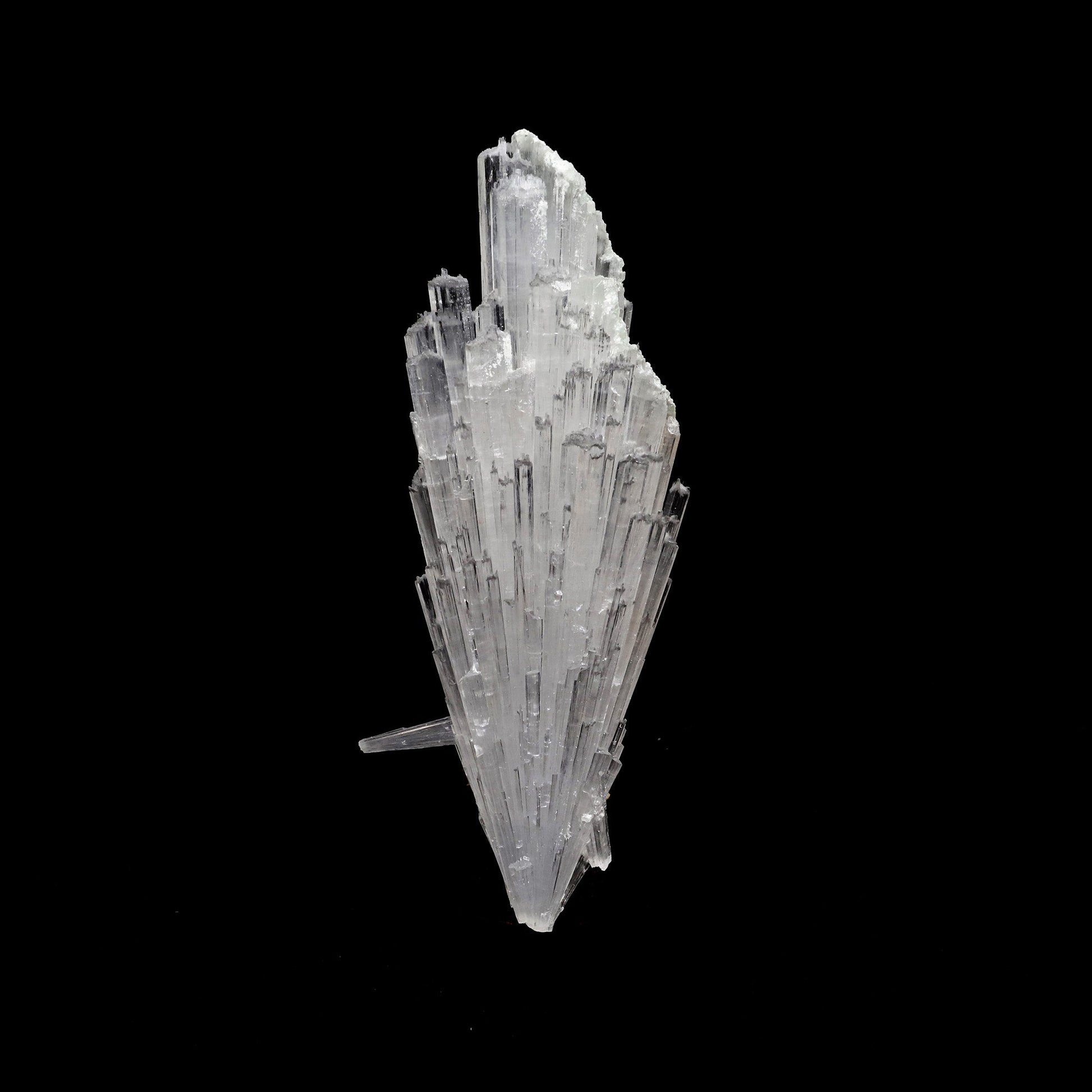 Scolecite Accular Spray Natural Mineral Specimen # B 5279  https://www.superbminerals.us/products/scolecite-accular-spray-natural-mineral-specimen-b-5279  Features: This specimen features a large, radial formation of colorless, transparent, lustrous acicular Scolecite crystals on peach-colored Stilbite. Primary Mineral(s): Scolecite Secondary Mineral(s): N/AMatrix: N/A 6 Inch x 2.5 InchWeight : 145 GmsLocality: Aurangabad, Maharashtra, India Year of Discovery: 2021