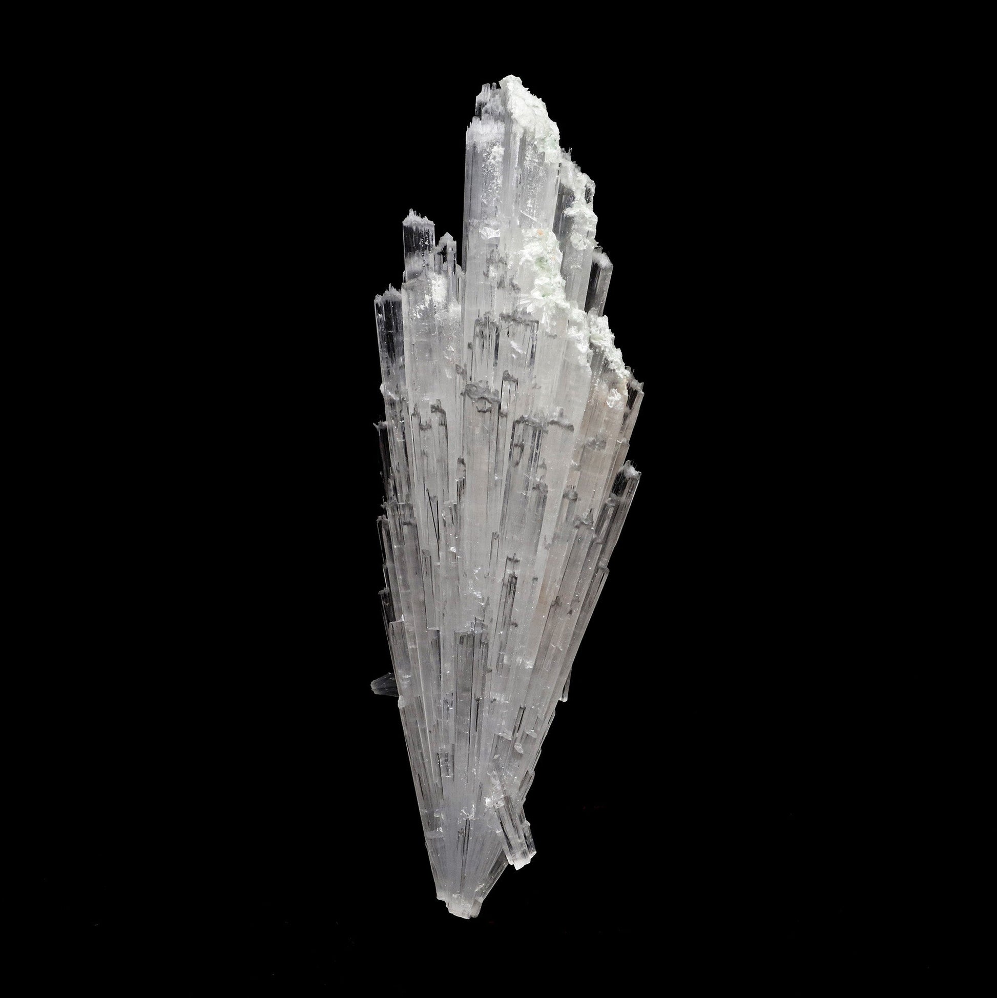 Scolecite Accular Spray Natural Mineral Specimen # B 5279  https://www.superbminerals.us/products/scolecite-accular-spray-natural-mineral-specimen-b-5279  Features: This specimen features a large, radial formation of colorless, transparent, lustrous acicular Scolecite crystals on peach-colored Stilbite. Primary Mineral(s): Scolecite Secondary Mineral(s): N/AMatrix: N/A 6 Inch x 2.5 InchWeight : 145 GmsLocality: Aurangabad, Maharashtra, India Year of Discovery: 2021