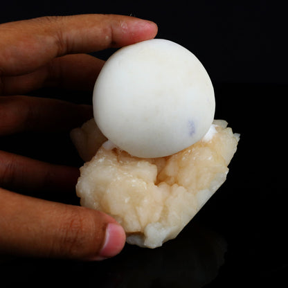 Scolecite Ball on Stilbite Natural Mineral Specimen # B 5559 Scolecite Superb Minerals 