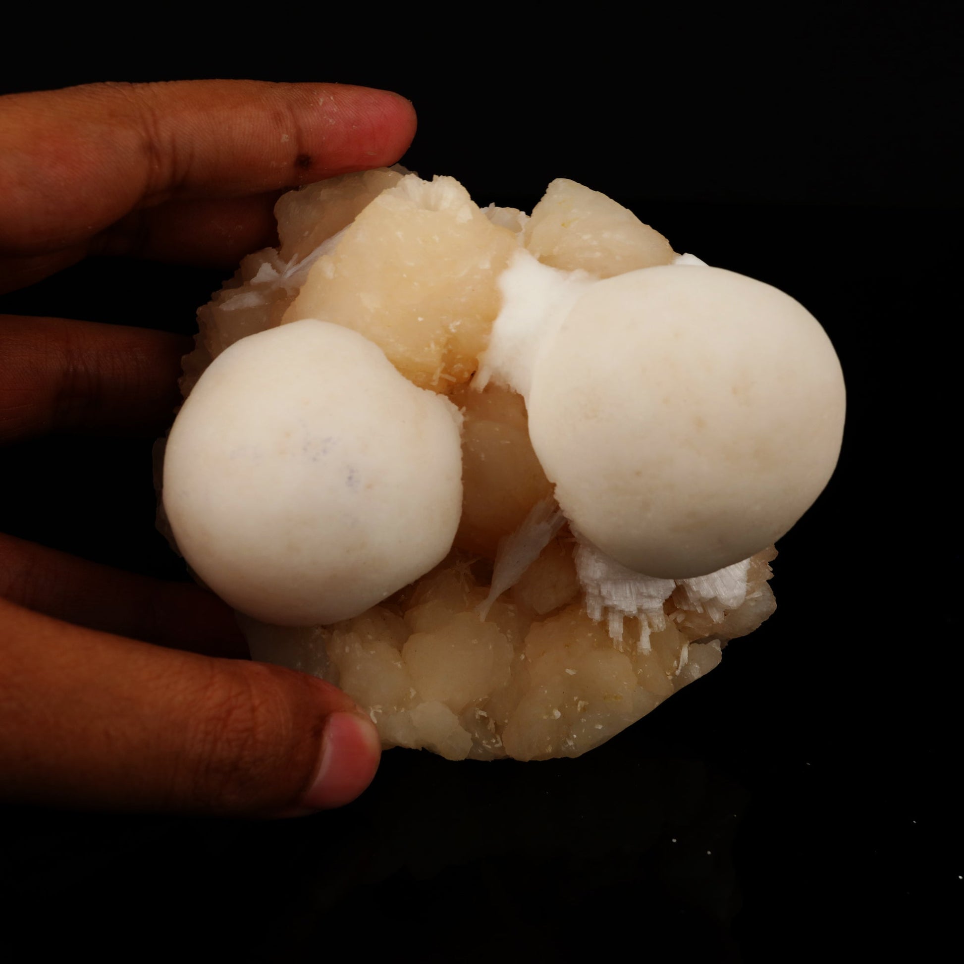 Scolecite Ball on Stilbite Natural Mineral Specimen # B 5565 Scolecite Superb Minerals 