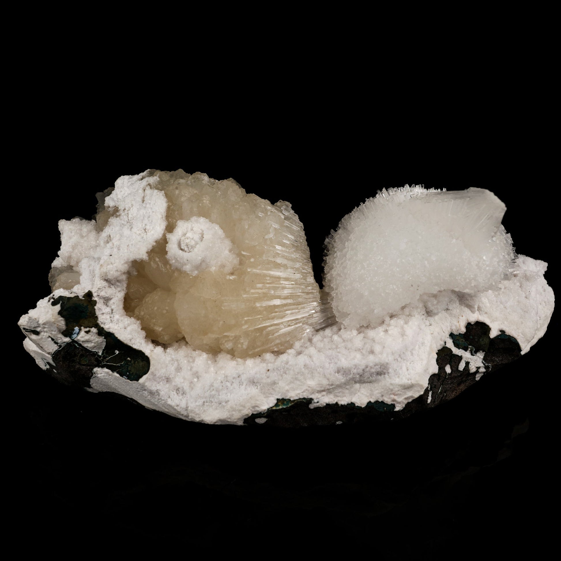 Scolecite Ball on Stilbite Snail like Structure Natural Mineral Specimen # B 6020 Scolecite Superb Minerals 