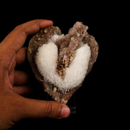 Scolecite on Stilbite Heart Shape Natural Mineral Specimen # B 6132 Scolecite Superb Minerals 