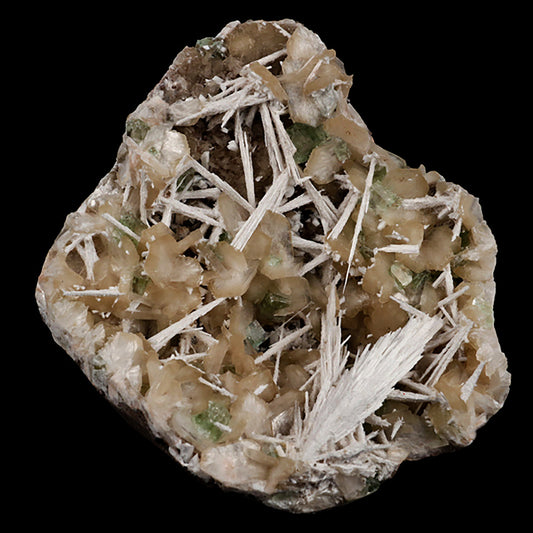 Scolecite Spray and Stilbite Natural Mineral Specimen # B 5403 Scolecite Superb Minerals 