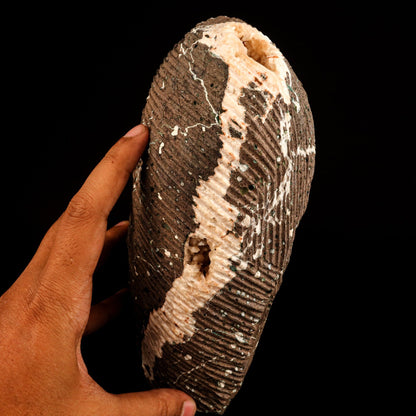 Scolecite Spray Inside Heulandite Geode Free Standing Natural Mineral Specimen # B 6599 Scolecite Superb Minerals 