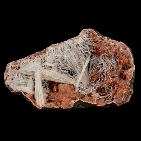Scolecite Spray inside Heulandite geode Natural Mineral Specimen # B 5364 Scolecite Superb Minerals 