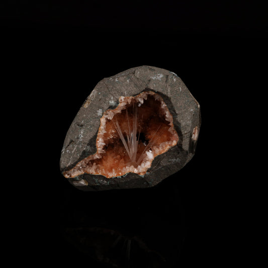 Scolecite Spray inside Heulandite geode Natural Mineral Specimen # B 5499 Scolecite Superb Minerals 