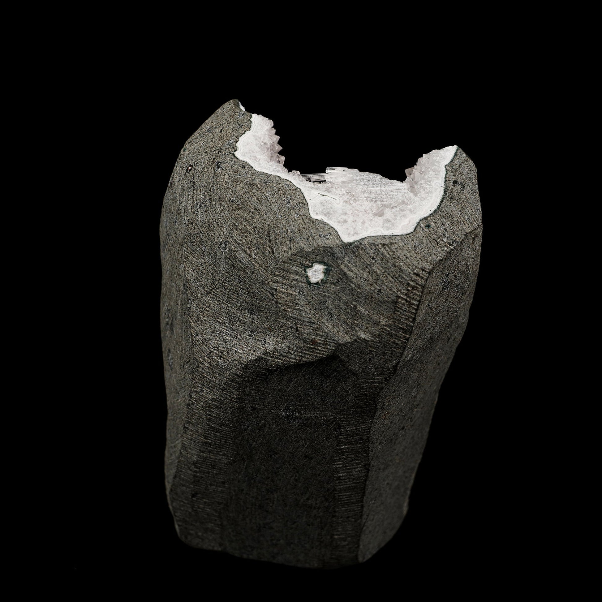 Scolecite Spray Inside MM Quartz Geode Natural Mineral Specimen # B 5655 Scolecite Superb Minerals 