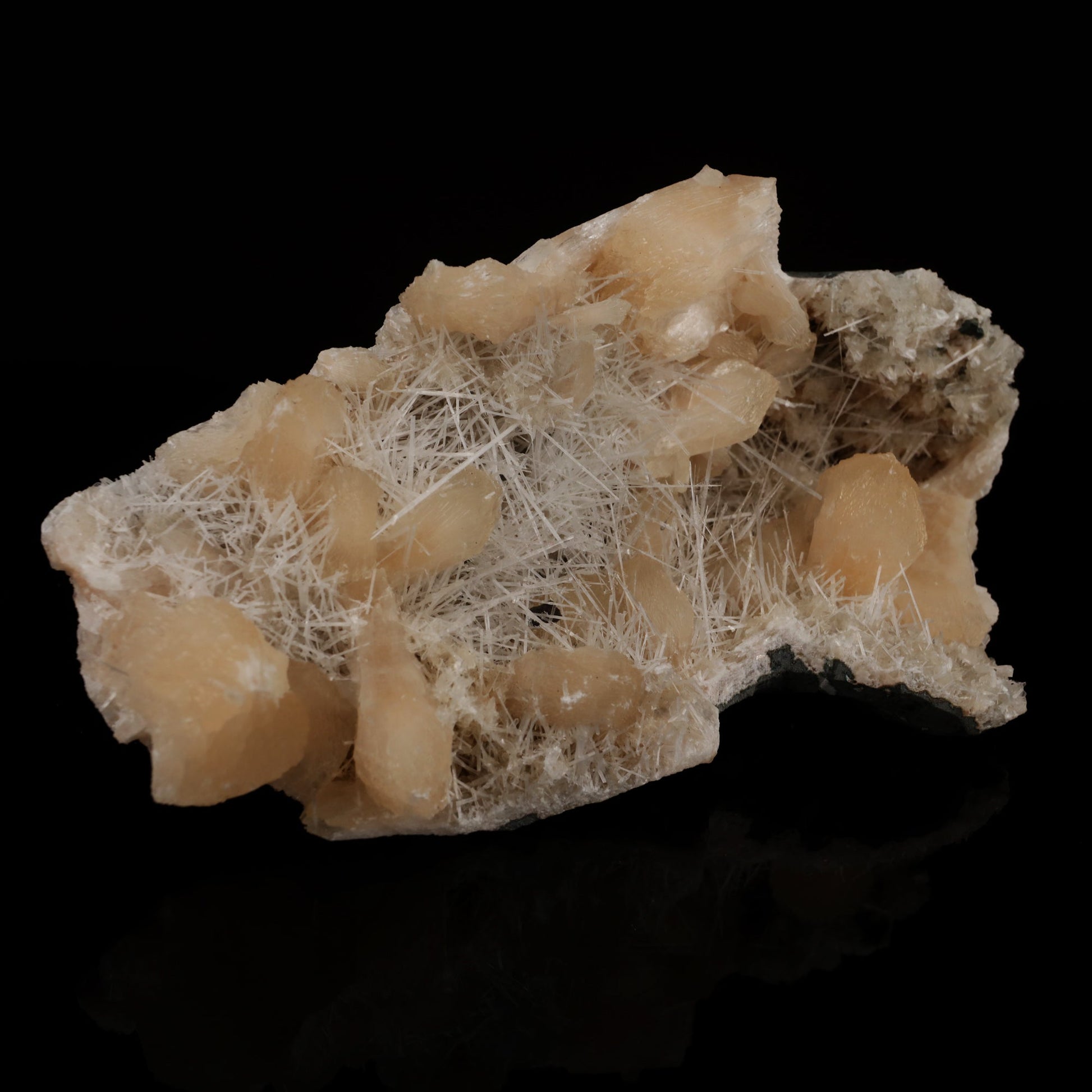 Scolecite Spray inside Stilbite geode Natural Mineral Specimen # B 5501 Scolecite Superb Minerals 