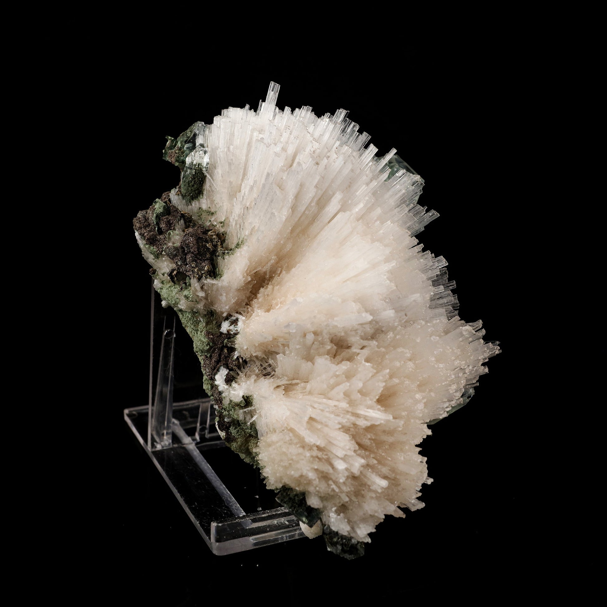 Scolecite Spray with Green Apophyllite Natural Mineral Specimen # B 6056 Apophyllite Superb Minerals 