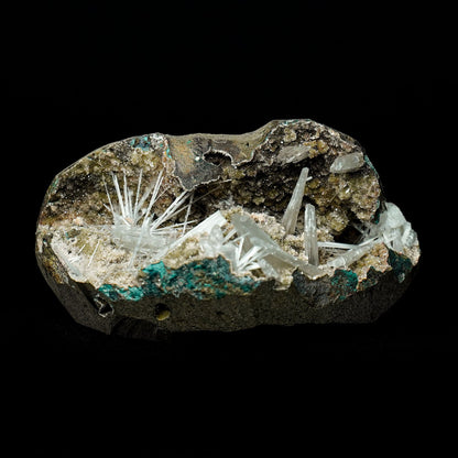 Scolecite Sprays Heulandite Geode Natural Mineral Specimen # B 4994 Scolecite Superb Minerals 