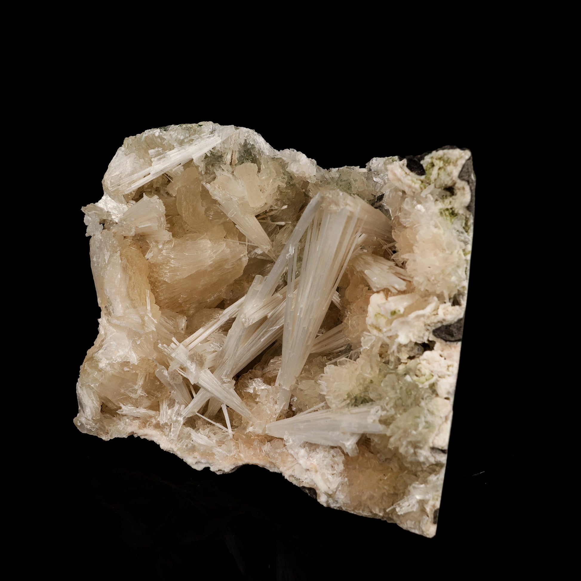 Scolecite Sprays in Stilbite Geode Natural Mineral Specimen # B 6303 Scolecite Superb Minerals 