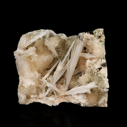 Scolecite Sprays in Stilbite Geode Natural Mineral Specimen # B 6303 Scolecite Superb Minerals 