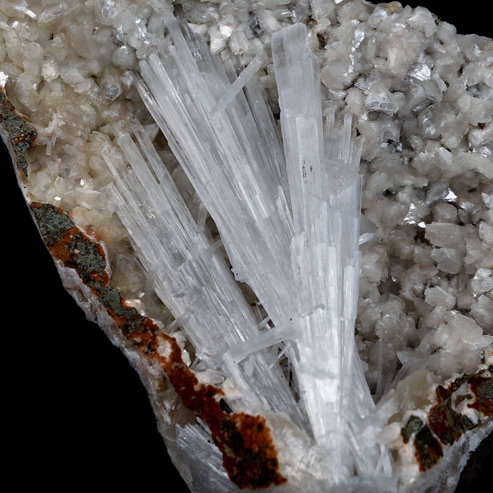 Scolecite Sprays Inside Fan Shape Heulandite Geode Natural Mineral Spe…  https://www.superbminerals.us/products/scolecite-sprays-inside-fan-shape-heulandite-geode-natural-mineral-specimen-b-4651  Features: A beautiful piece with a geode lined with white druzy, glossy Heulandite crystals. The crystals are well defined and have a glossy, almost glassy shine.This item is gleaming. Excellent condition. Primary Mineral(s): Scolecite