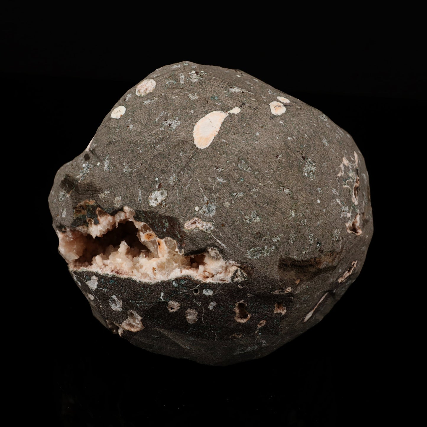 Scolecite Sprays Inside Heulandite Geode Natural Mineral Specimen # B 5600 Scolecite Superb Minerals 