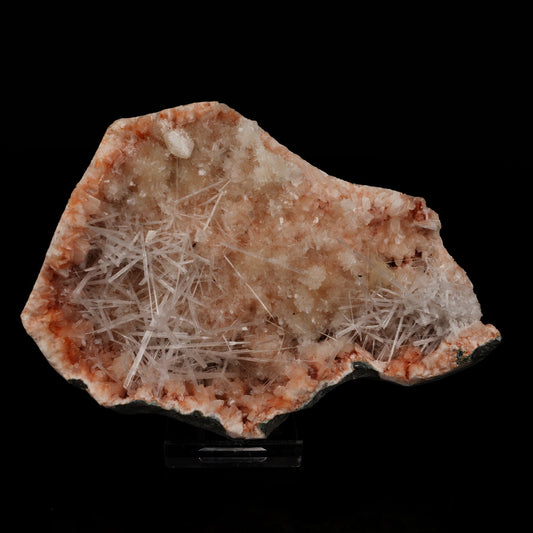 Scolecite Sprays Inside Heulandite Geode Natural Mineral Specimen # B 5624 Scolecite Superb Minerals 