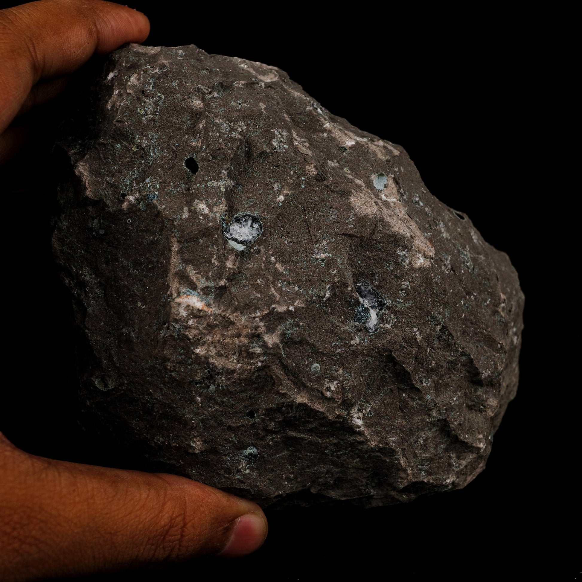Scolecite Sprays Inside Heulandite Geode Natural Mineral Specimen # B 5685 Scolecite Superb Minerals 
