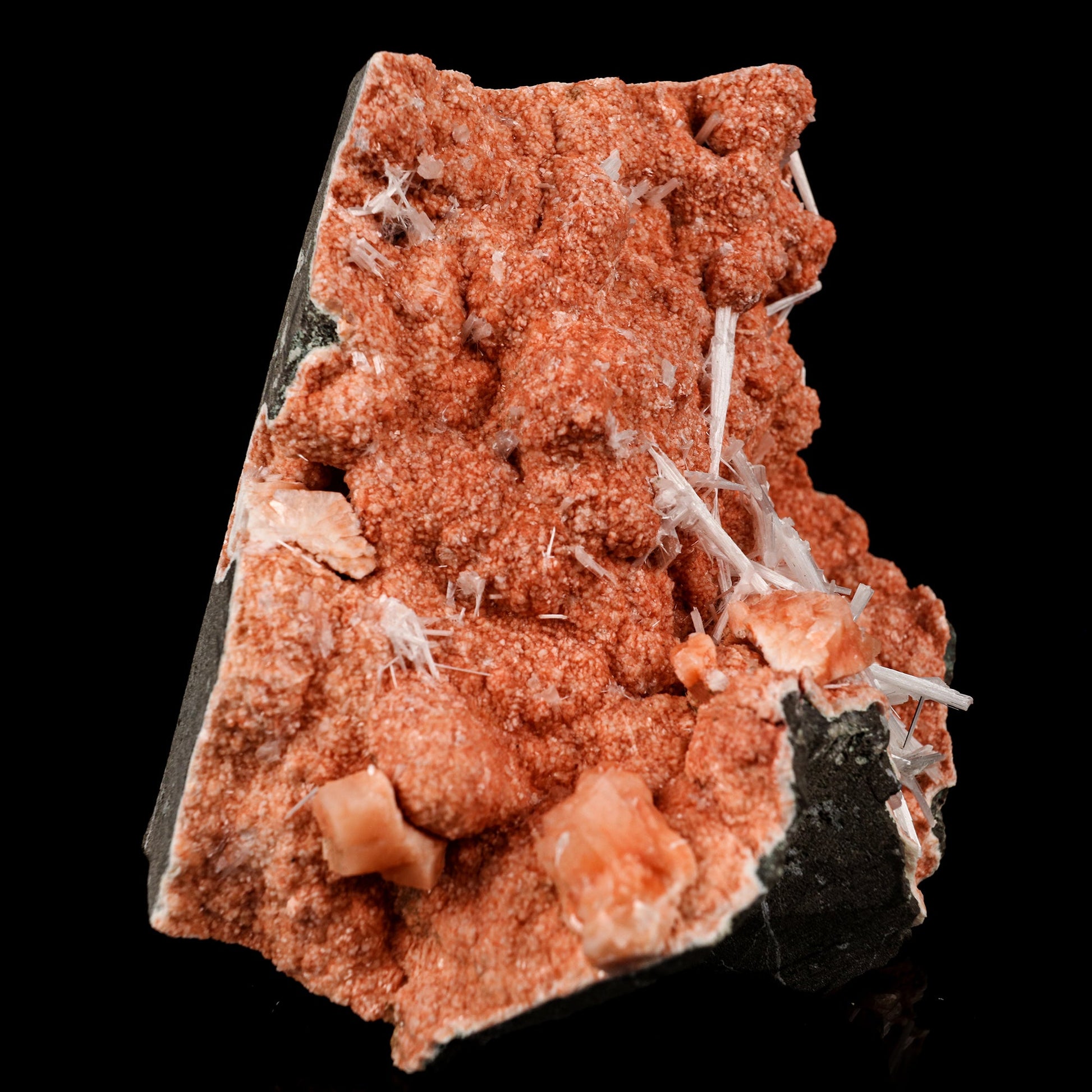 Scolecite Sprays Inside Heulandite Geode Natural Mineral Specimen # B 5803 Scolecite Superb Minerals 