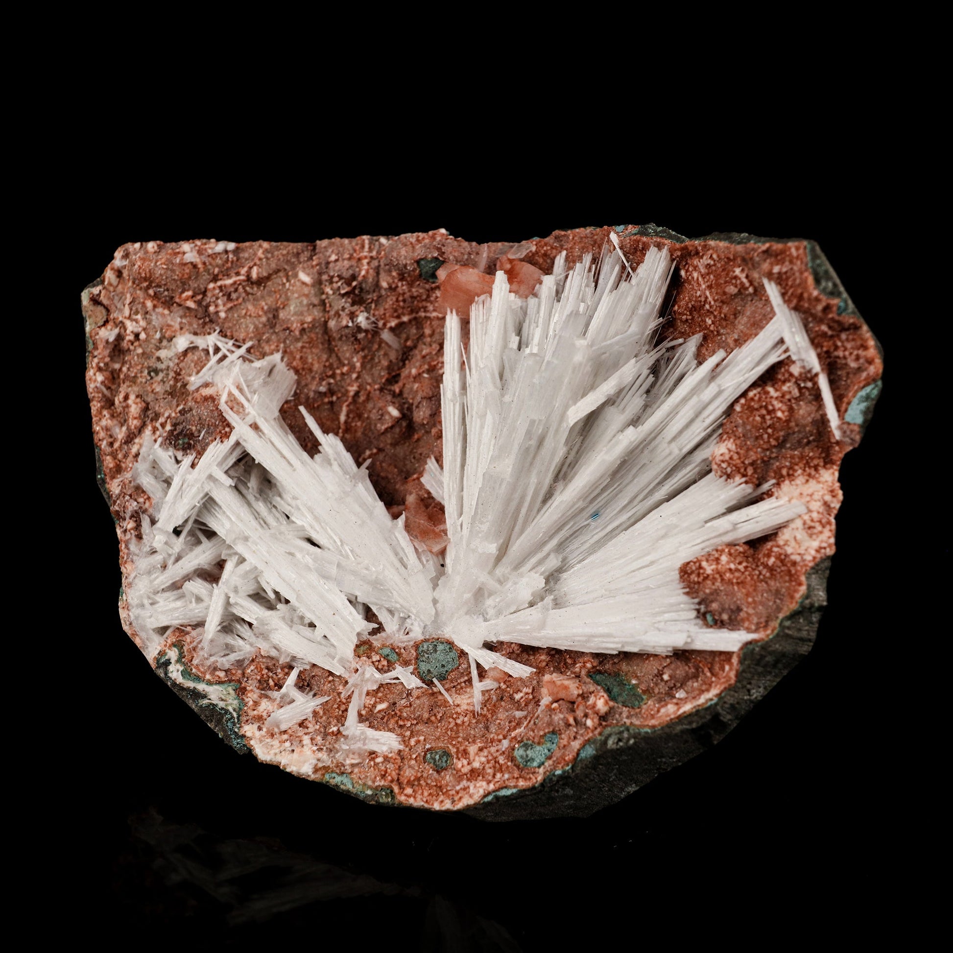 Scolecite Sprays Inside Heulandite Geode Natural Mineral Specimen # B 5813 Scolecite Superb Minerals 